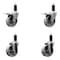 Service Caster 4'' Semi Steel Swivel 1-1/4'' Expanding Stem Caster Set 2 Total Lock Brakes, 4PK SCC-EXTTL20S415-SSR-2-S-2-114 - alternate 1